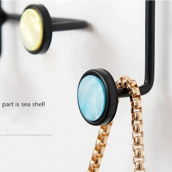 Nordic Style Clothes Rack, 6 Dots Iron Cast Wall Hooks Hanger, Antique Finish Metal Clothes Hanging Rack Nordic Style Clothes Rack, 6 Dots Iron Cast Wall Hooks Hanger, Antique Finish Metal Clothes Hanging Rack